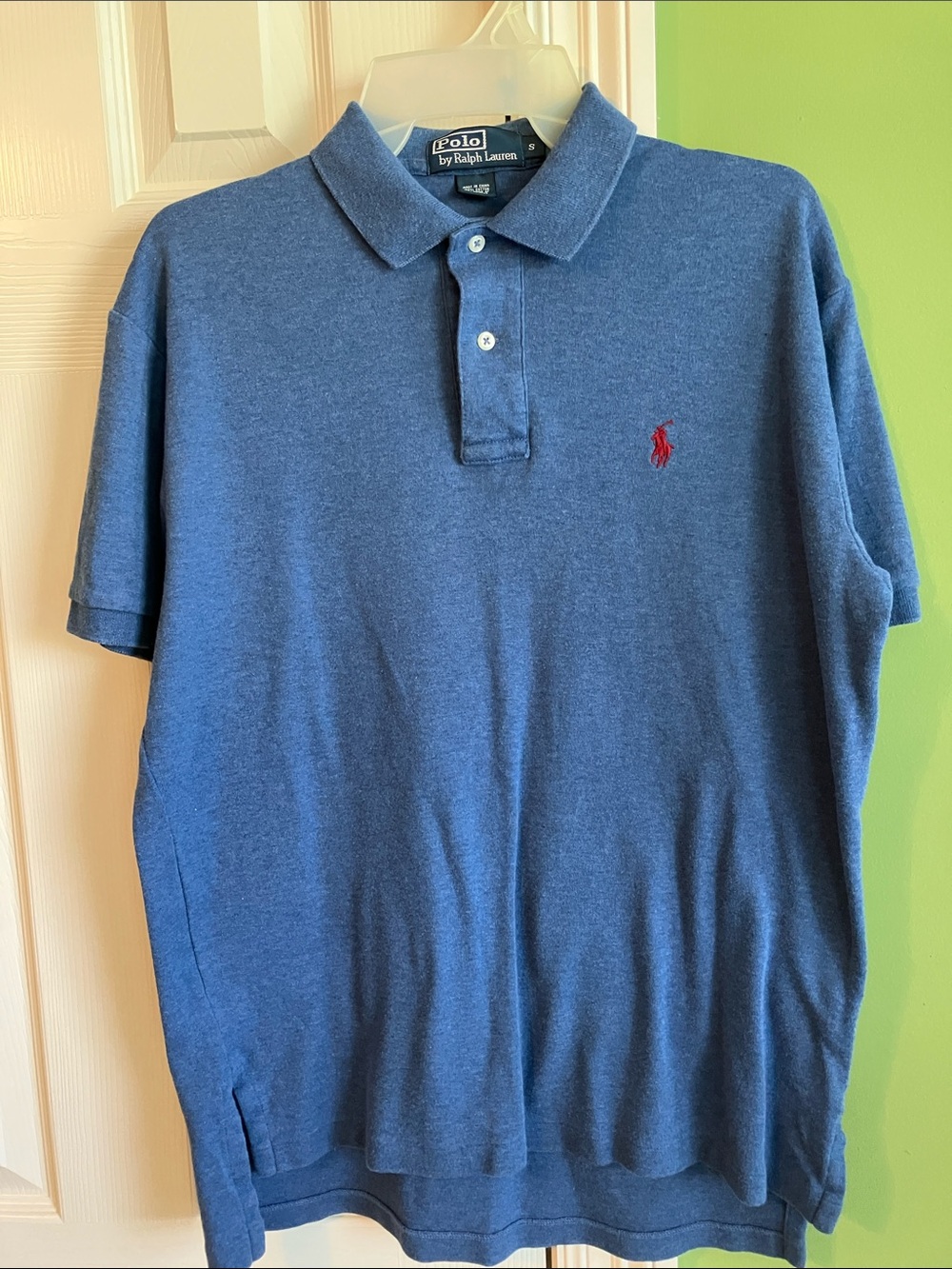 Polo by Ralph Lauren Blue Polo with Red Pony Embroidery